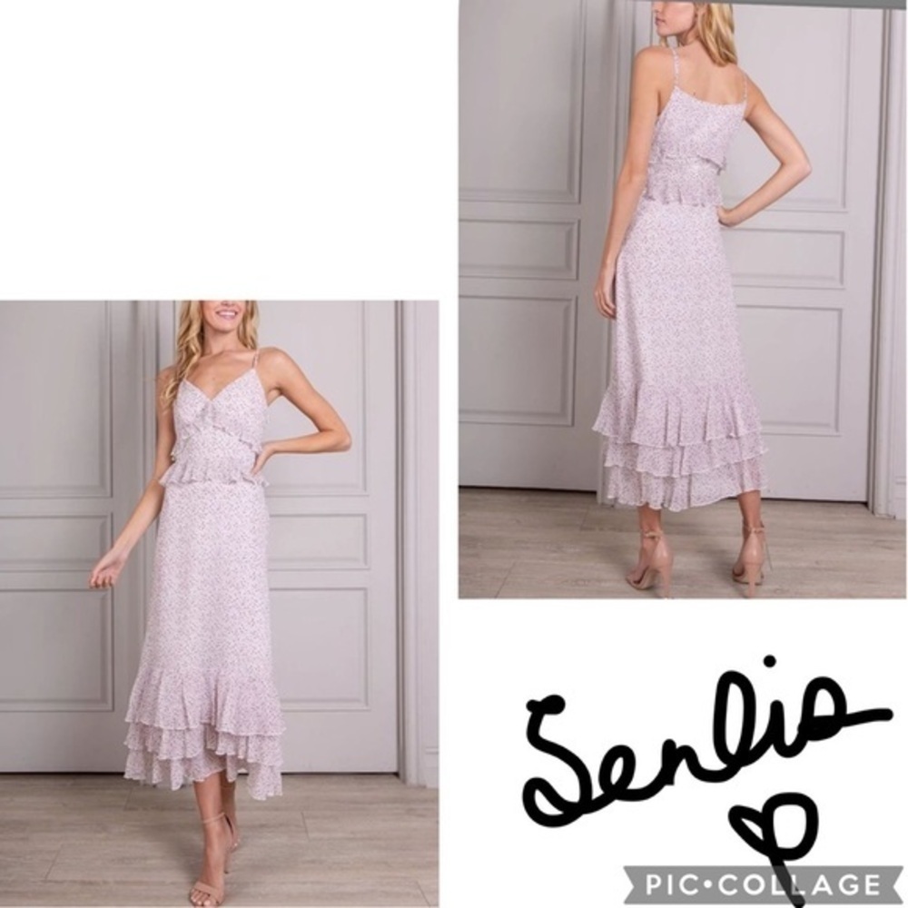 SENLIS Nora ruffled sleeveless maxi dress brand new!!! - Picture 2 of 4